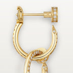 Boucles d'oreilles Juste un Clou, double, semi-pavées