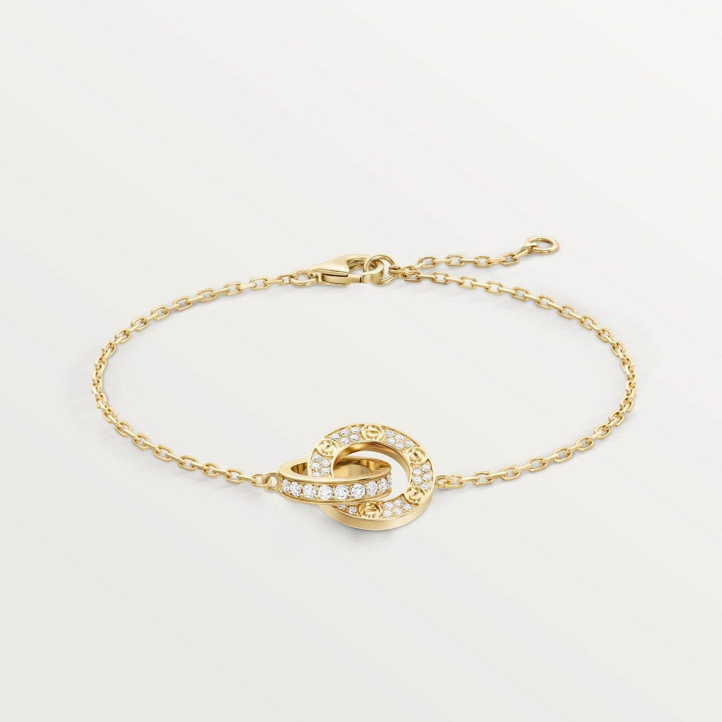 Bracelet LOVE, sur chaîne, pavé