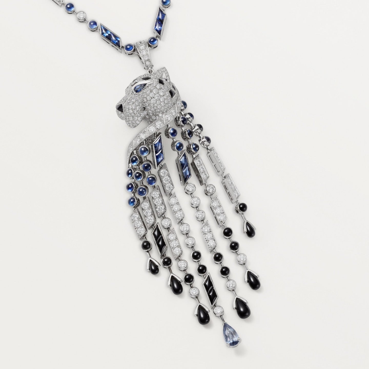 Sautoir Panthère de Cartier, saphir, grand modèle, pavé