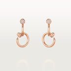 Boucles d'oreilles Juste un Clou, double, diamants