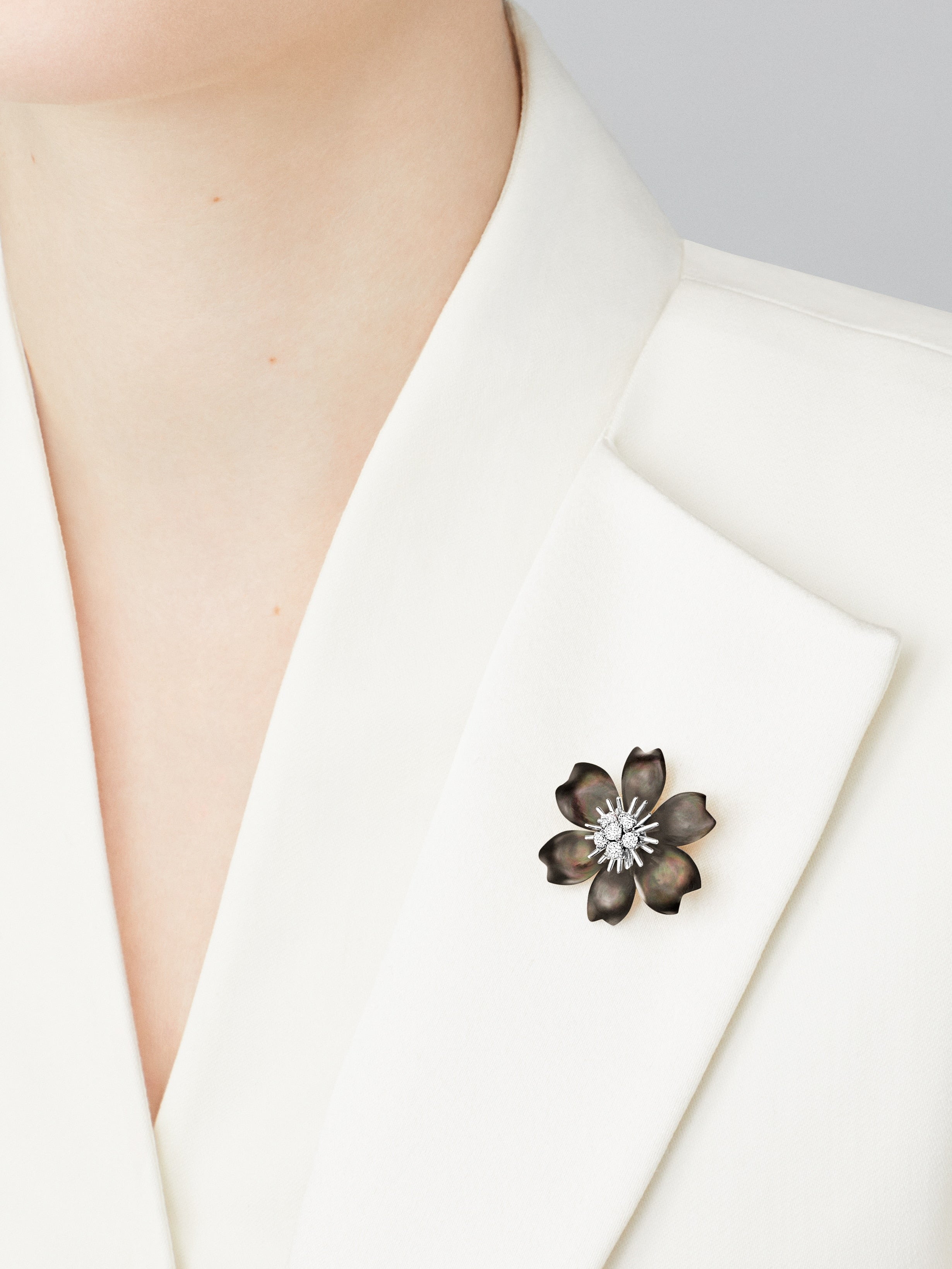 Clip pendentif Rose de Noël petit modèle