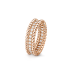 Bague Perlée diamants, 1 rang