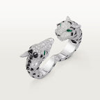 Bague deux doigts Indomptables de Cartier, pavée
