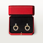 Boucles d'oreilles Trinity, diamants taille brillant