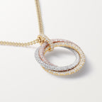 Pendentif Trinity, grand modèle, pavé