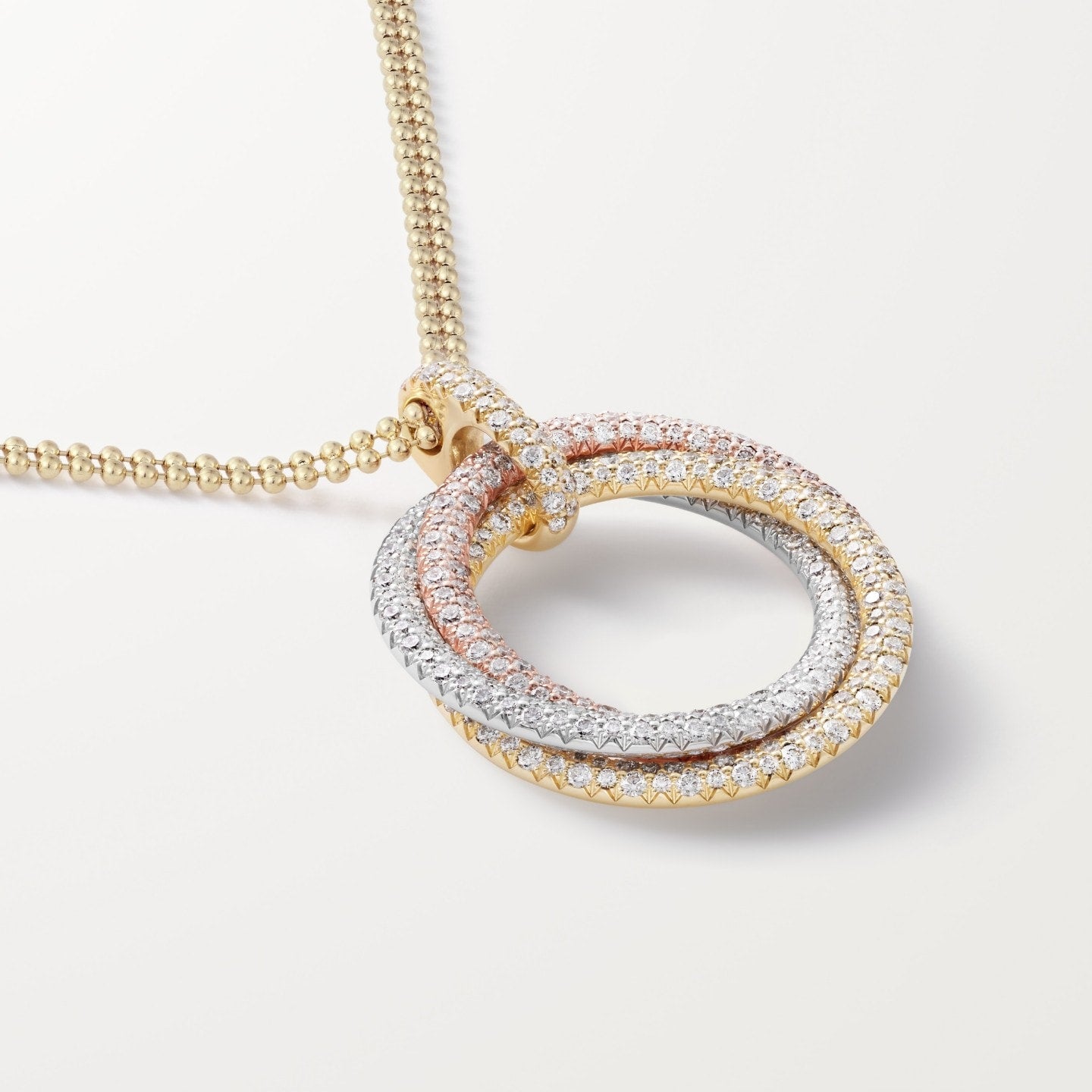 Pendentif Trinity, grand modèle, pavé