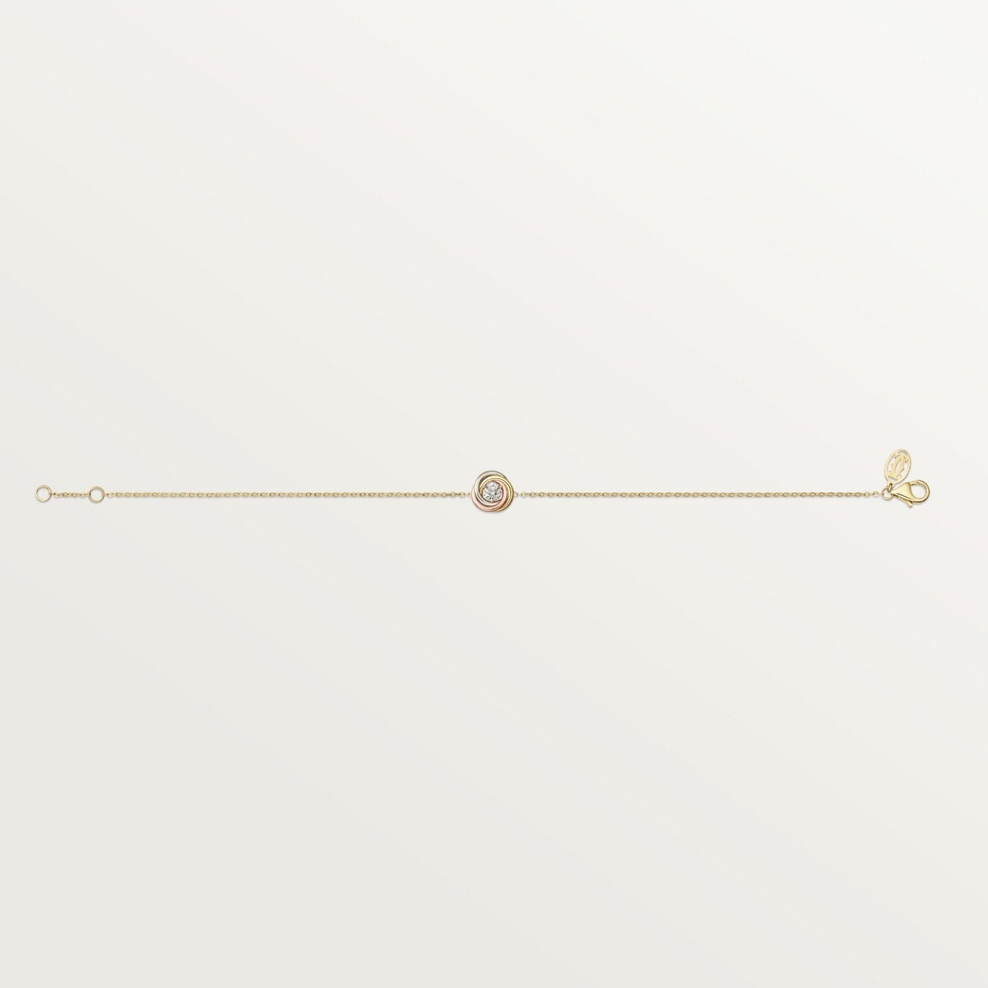 Bracelet Trinity, sur chaîne, diamant taille brillant