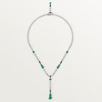 Collier En Equilibre, émeraude, pavé
