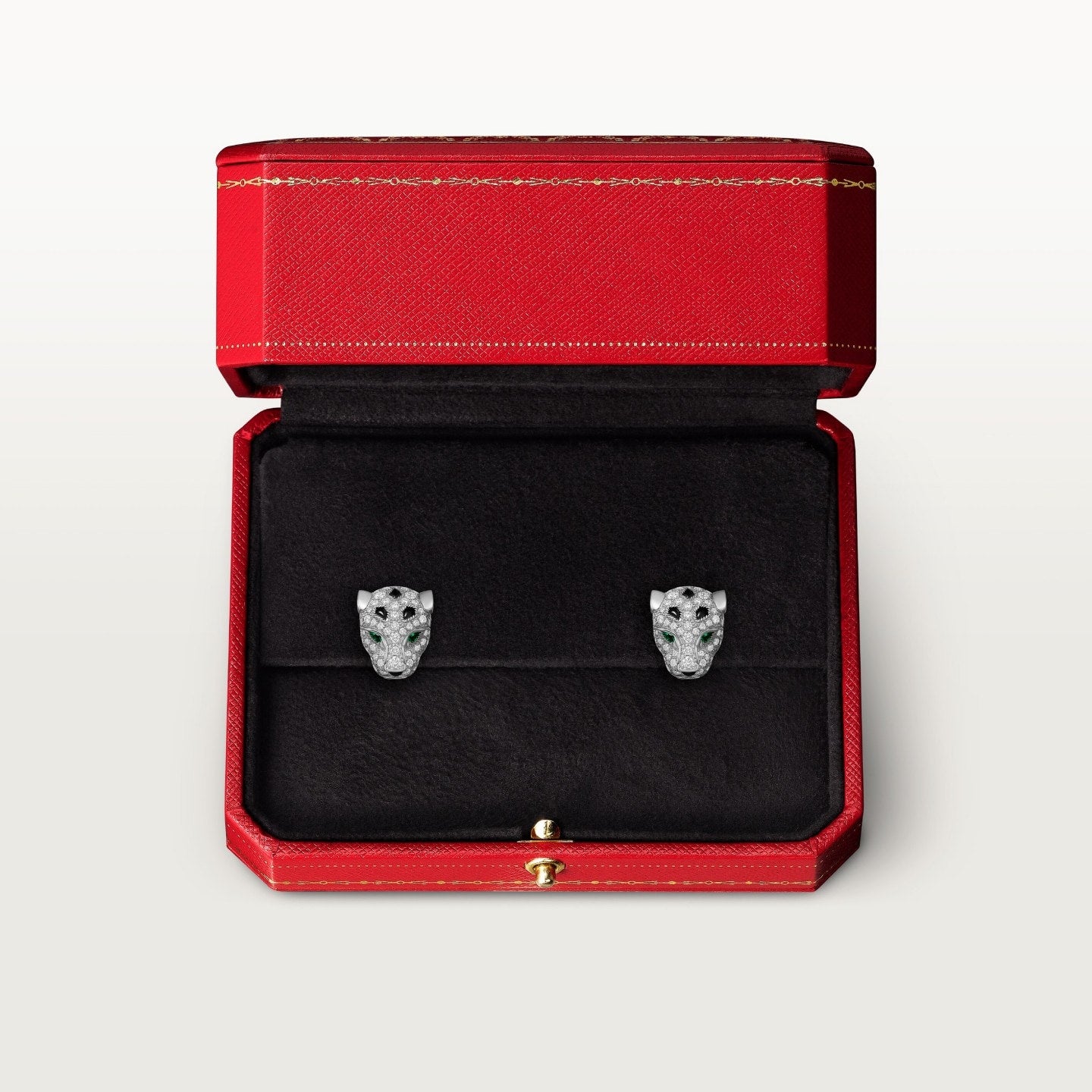 Puces d'oreilles Panthère de Cartier, pavées