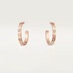 Créoles LOVE, moyen modèle, 6 diamants