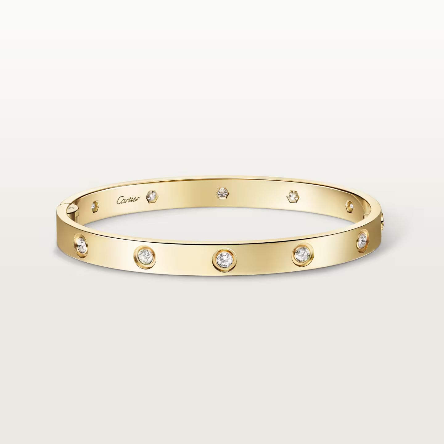 Bracelet LOVE, modèle classique, 10 diamants, fermeture une vis