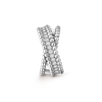 Bague duo Perlée diamants