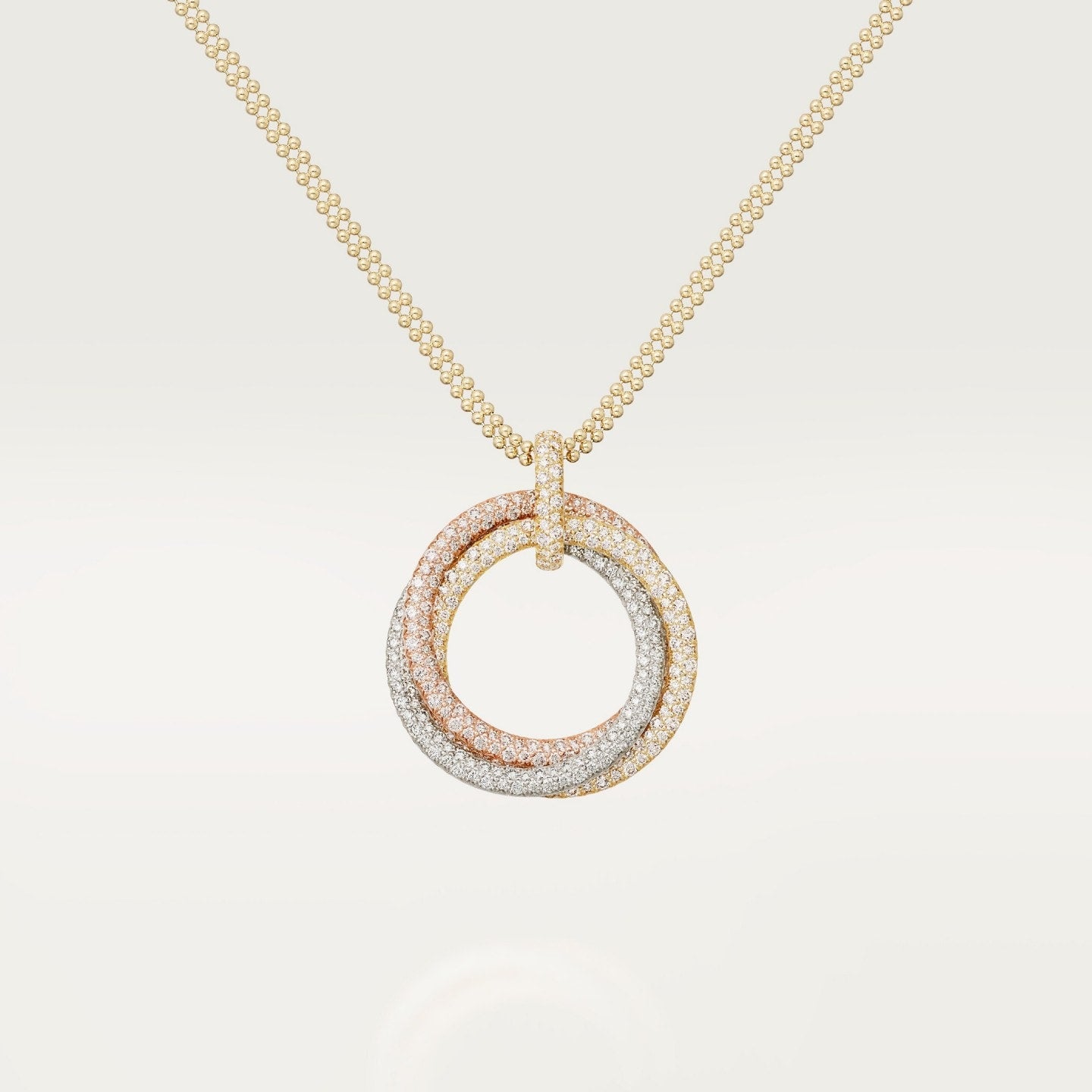 Pendentif Trinity, grand modèle, pavé