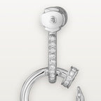 Boucles d'oreilles Juste un Clou, double, semi-pavées