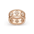 Bague Perlée trèfles, petit modèle