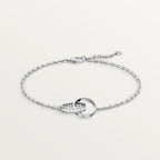 Bracelet LOVE, sur chaîne, semi-pavé