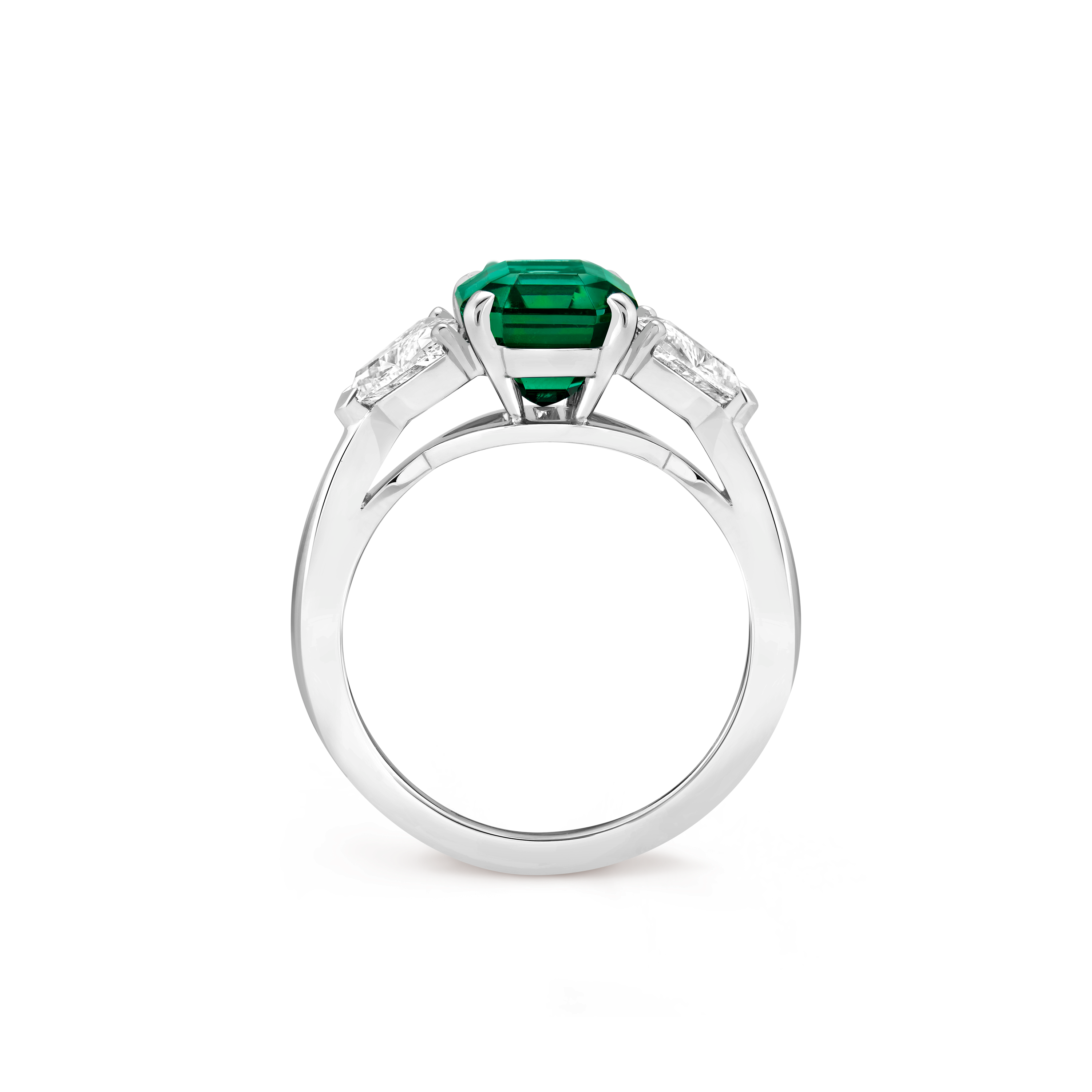 Solitaire Motifs Triangles Emeraude 2,87 cts