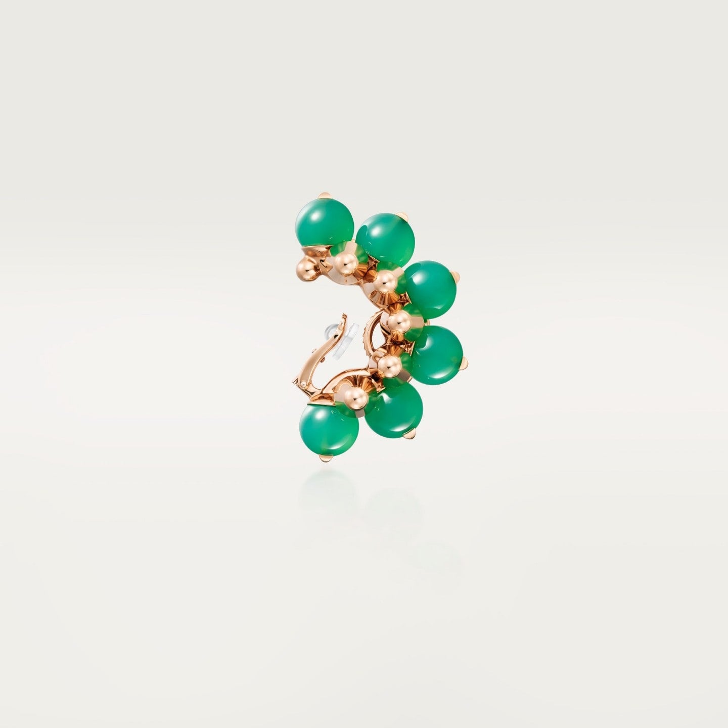 Mono boucle d'oreille Clash de Cartier, chrysoprase, modèle extra-large