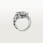 Bague Panthère de Cartier, diamant taille coussin, pavée