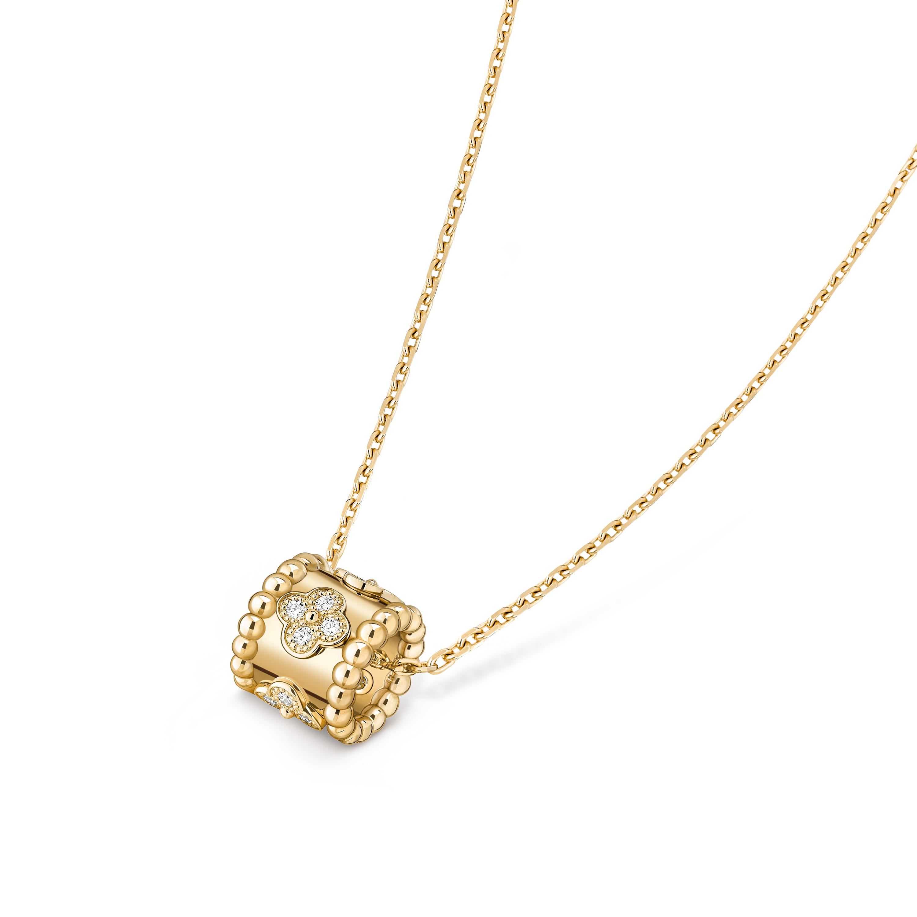 Pendentif Perlée trèfles