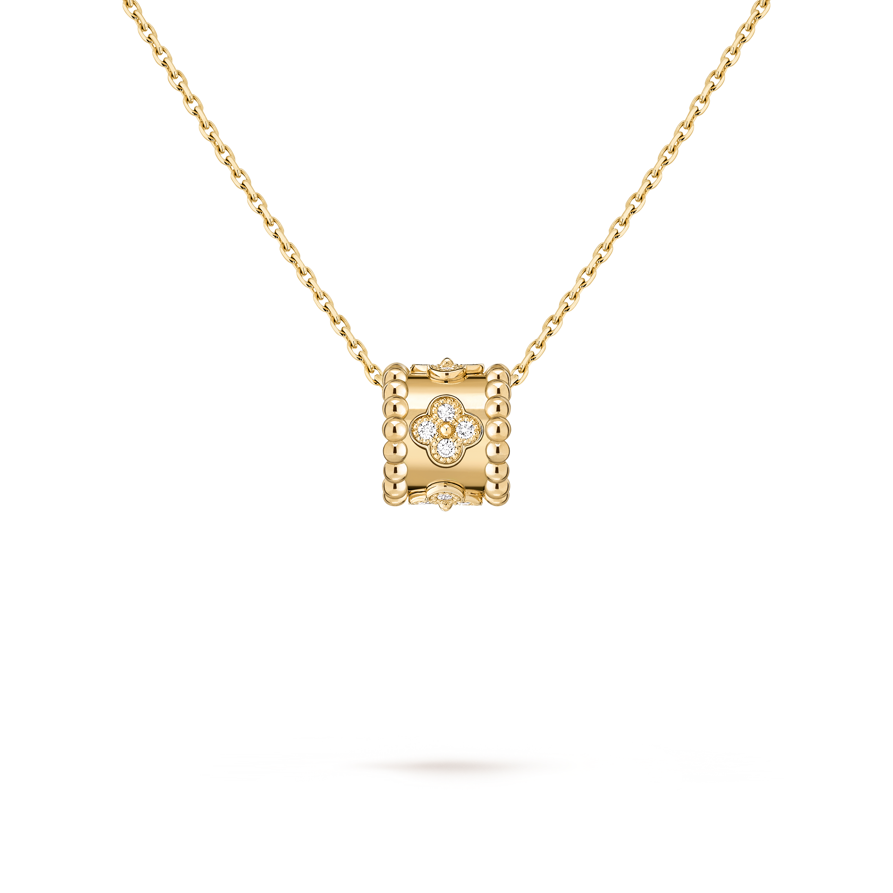 Pendentif Perlée trèfles